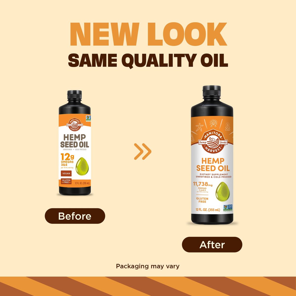 Manitoba Harvest Hanföl, kaltgepresst, Premium-Qualität, 12 g Omega 3 & 6 pro Portion, 355 ml