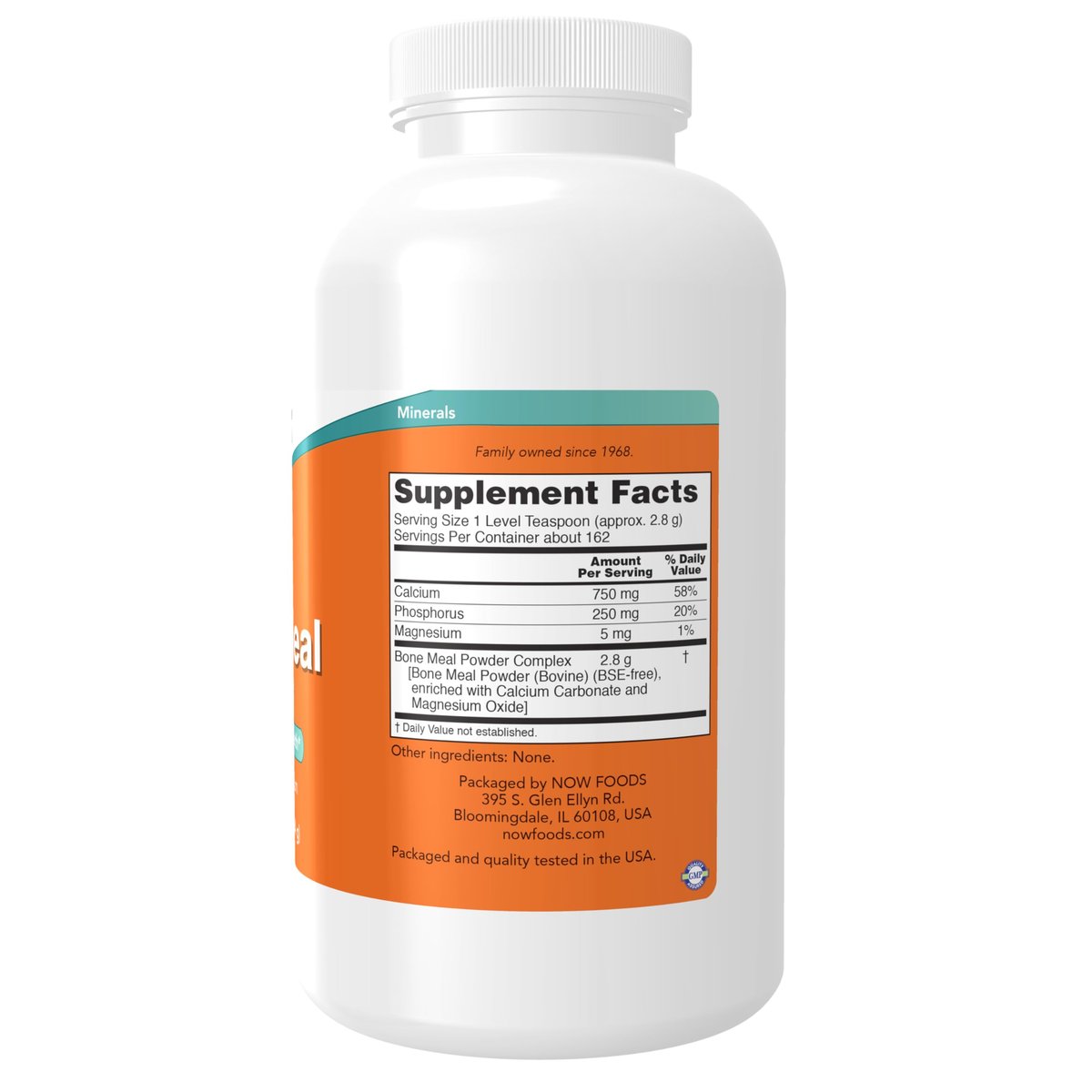 NOW Foods Knochenmehlpulver mit Calciumcarbonat und Magnesiumoxid, natürliche Calciumquelle, 454 g