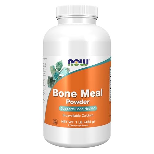 NOW Foods Knochenmehlpulver mit Calciumcarbonat und Magnesiumoxid, natürliche Calciumquelle, 454 g