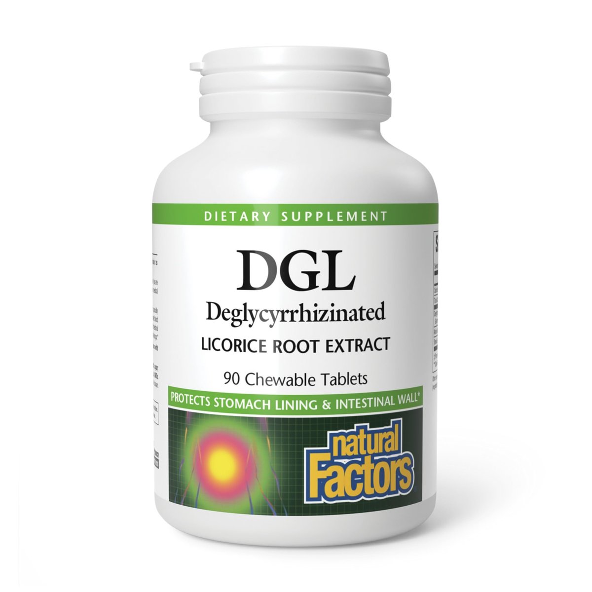 Natural Factors DGL Lutschtabletten – Verdauungsunterstützung mit Süßholzwurzelextrakt – Lutschtabletten zur Unterstützung der Magenschleimhaut und -gesundheit – Nicht-GVO & glutenfrei – 90 Lutschtabletten (90 Portionen)