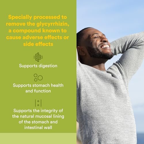 Natural Factors DGL Lutschtabletten – Verdauungsunterstützung mit Süßholzwurzelextrakt – Lutschtabletten zur Unterstützung der Magenschleimhaut und -gesundheit – Nicht-GVO & glutenfrei – 90 Lutschtabletten (90 Portionen)