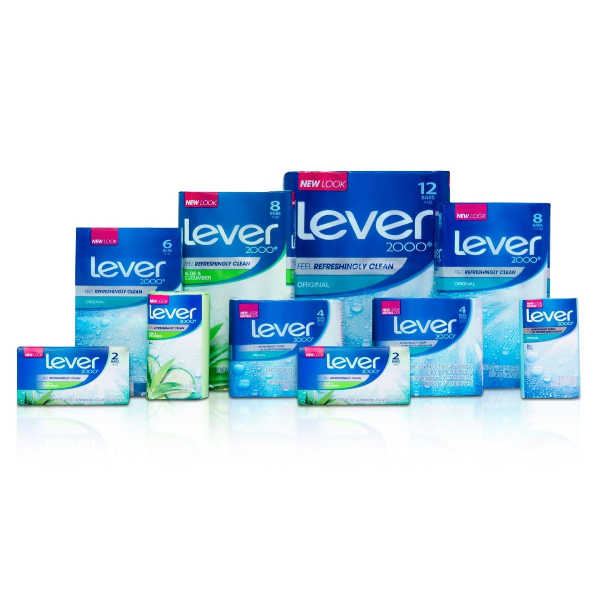 Lever 2000 Erfrischendes Körper- und Gesichtsreinigungsmittel mit Aloe & Gurke, wirkt gegen Bakterien, Frische Aloe, 3,75 Unzen (Packung mit 8)