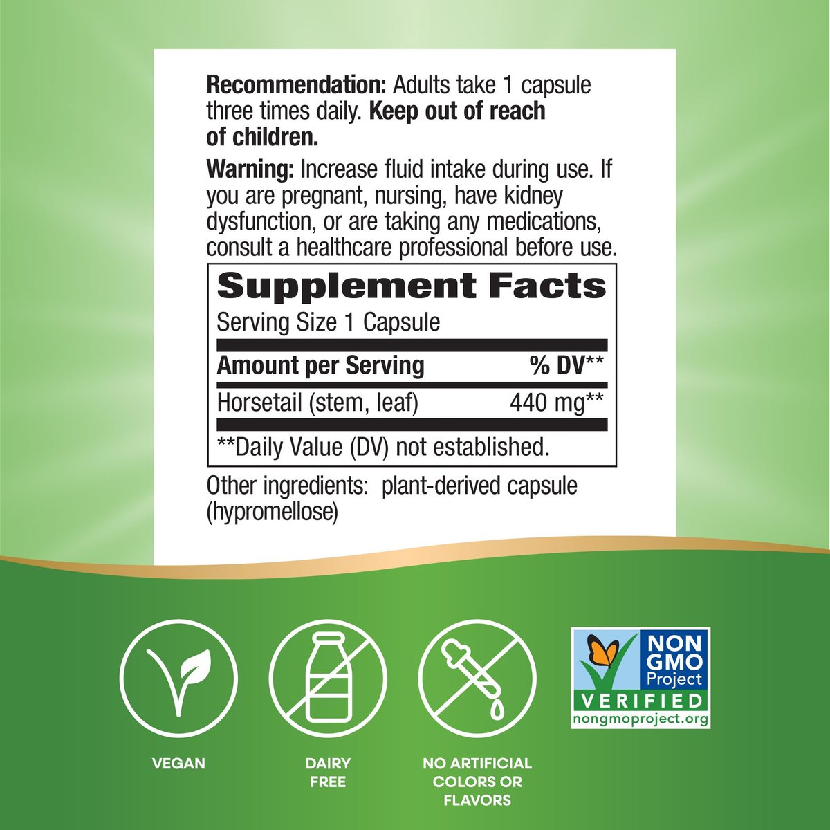 Nature's Way Premium Kräuter-Schachtelhalm 440 mg, 100 Kapseln