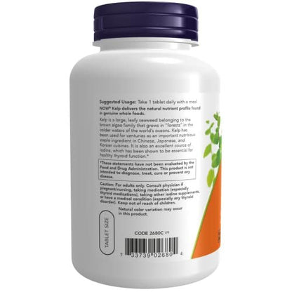 NOW Foods Kelp – 150 mcg natürliches Jod, 200 Tabletten