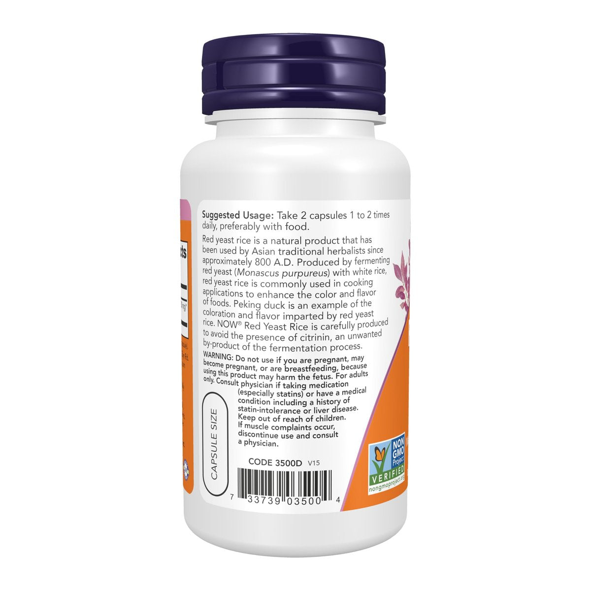 NOW Foods Rote Hefe Reis 600 mg – mit Bio-Rotem Hefereis, 60 vegane Kapseln