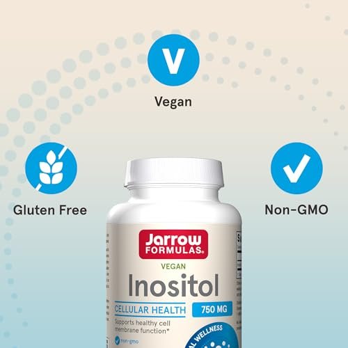 Jarrow Formulas Inositol 750 mg – Nahrungsergänzungsmittel für Leberunterstützung und Zellgesundheit, 100 vegane Kapseln
