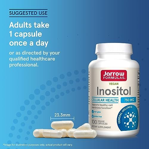 Jarrow Formulas Inositol 750 mg – Nahrungsergänzungsmittel für Leberunterstützung und Zellgesundheit, 100 vegane Kapseln