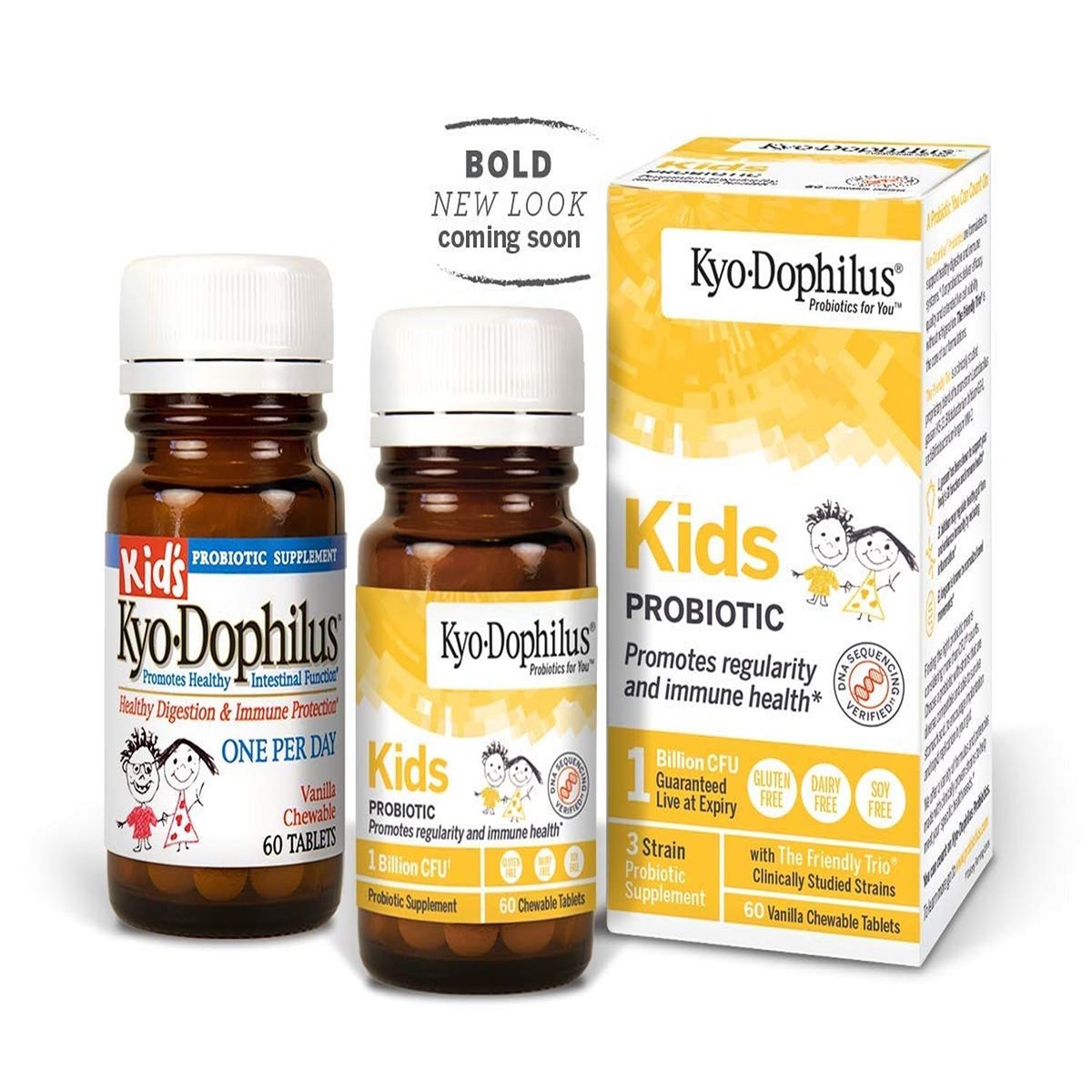 Kyolic Kyo-Dophilus Kids Probiotikum – 60 Kautabletten für Verdauung und Immunsystem