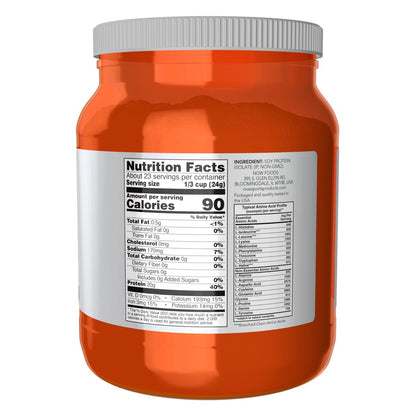 NOW Foods Soy Protein Isolat 20 g, 0 Kohlenhydrate, ungewürztes Pulver, 1,2 Pfund