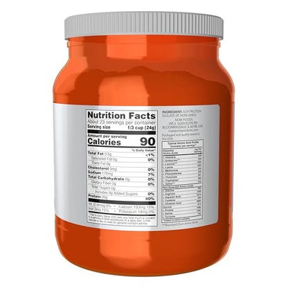 NOW Foods Soy Protein Isolat 20 g, 0 Kohlenhydrate, ungewürztes Pulver, 1,2 Pfund