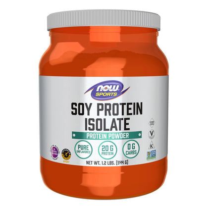 NOW Foods Soy Protein Isolat 20 g, 0 Kohlenhydrate, ungewürztes Pulver, 1,2 Pfund