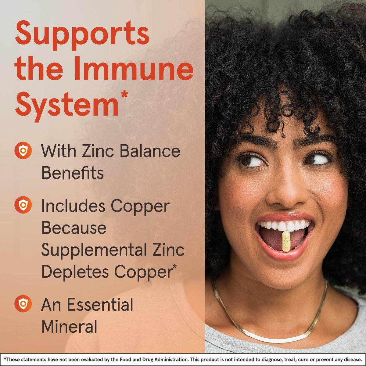Jarrow Formulas Zinc Balance 15 mg – 100 Kapseln – Zink mit Kupfer – Essentielle Mineralien zur Unterstützung des Immunsystems – Glutenfrei, vegan