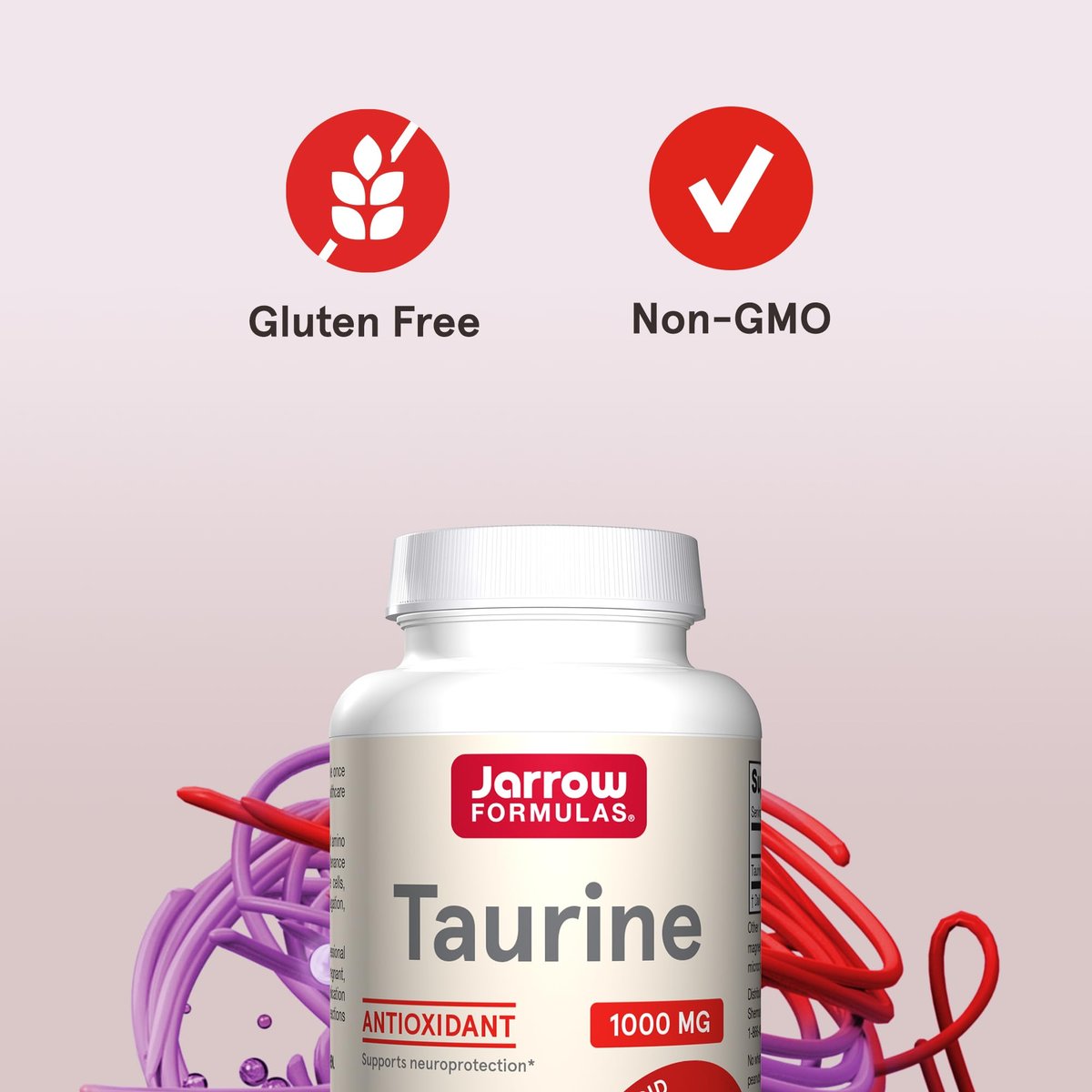 Jarrow Formulas® Taurin 1000 mg – Nahrungsergänzungsmittel, Aminosäure zur Unterstützung der Gehirngesundheit, 100 Kapseln, 100-Tage-Vorrat