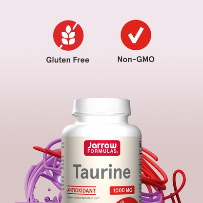 Jarrow Formulas® Taurin 1000 mg – Nahrungsergänzungsmittel, Aminosäure zur Unterstützung der Gehirngesundheit, 100 Kapseln, 100-Tage-Vorrat