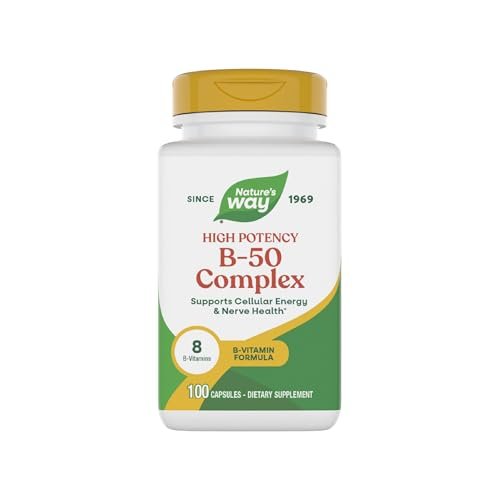 Nature's Way Vitamin B-50 Komplex – 100 Kapseln, Hochdosiertes B-Vitamin-Präparat