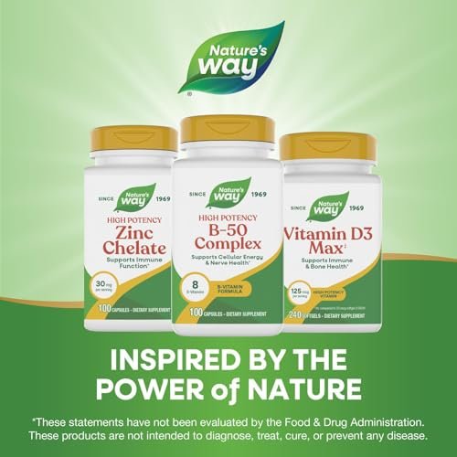 Nature's Way Vitamin B-50 Komplex – 100 Kapseln, Hochdosiertes B-Vitamin-Präparat