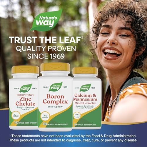 Nature's Way Boron Complex, Knochenunterstützung*, 3 mg pro Portion, glutenfrei, 100 Kapseln (Verpackung kann variieren)