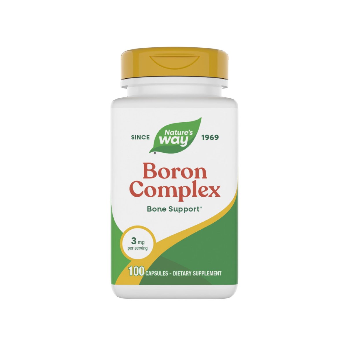 Nature's Way Boron Complex, Knochenunterstützung*, 3 mg pro Portion, glutenfrei, 100 Kapseln (Verpackung kann variieren)