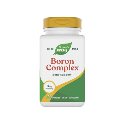 Nature's Way Boron Complex, Knochenunterstützung*, 3 mg pro Portion, glutenfrei, 100 Kapseln (Verpackung kann variieren)