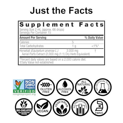 Nature's Answer Schachtelhalm | Fördert gesundes Haar, Haut & Nägel | Hergestellt in den USA | Glutenfrei, alkoholfrei, koscher zertifiziert & ohne Konservierungsstoffe 30 ml