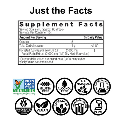 Nature's Answer Schachtelhalm | Fördert gesundes Haar, Haut & Nägel | Hergestellt in den USA | Glutenfrei, alkoholfrei, koscher zertifiziert & ohne Konservierungsstoffe 30 ml