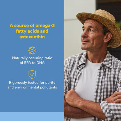 Omega Factors von Natural Factors – Wilder Alaskan Lachsöl für Herz- und Gehirngesundheit mit Omega-3 DHA und EPA, 90 Weichkapseln