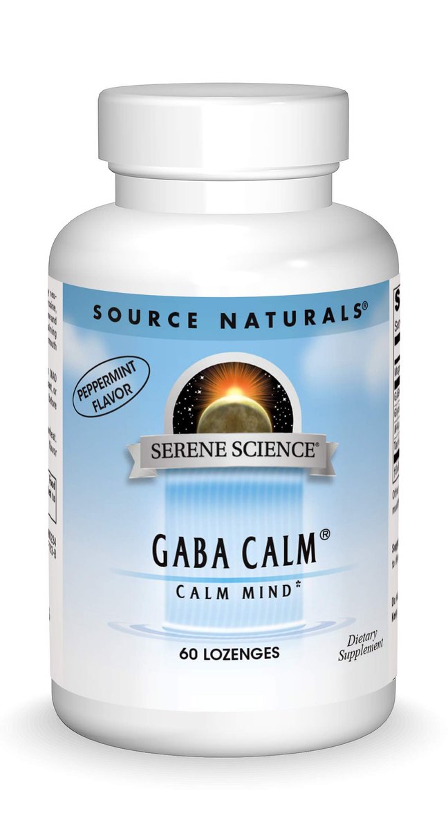Source Naturals Serene Science GABA Calm Quick Dissolving Lutschtabletten Pfefferminzgeschmack - 60 Stück