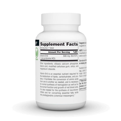 Source Naturals Vitamin B-6 500 mg - 100 Tabletten | Hochdosiertes Pyridoxalphosphat