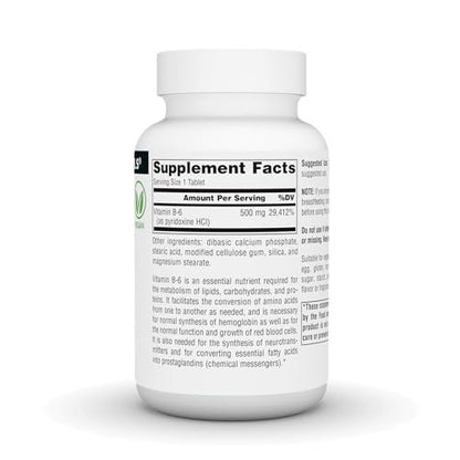 Source Naturals Vitamin B-6 500 mg - 100 Tabletten | Hochdosiertes Pyridoxalphosphat