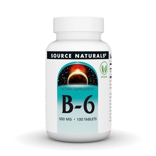Source Naturals Vitamin B-6 500 mg - 100 Tabletten | Hochdosiertes Pyridoxalphosphat