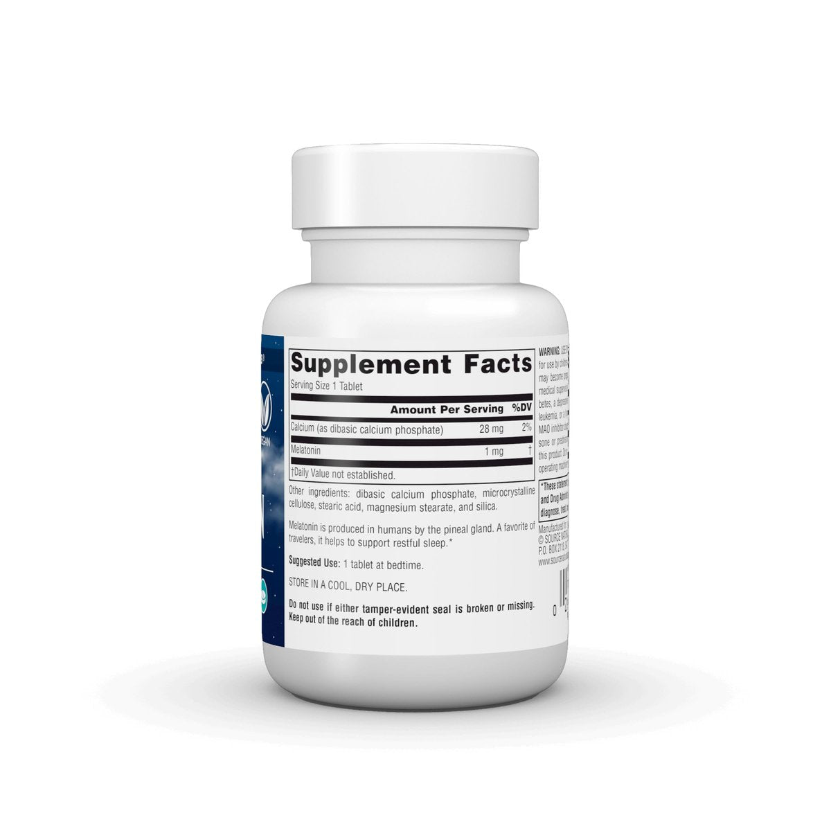 Source Naturals Melatonin 1 mg – 100 Tabletten – Schlafunterstützung*