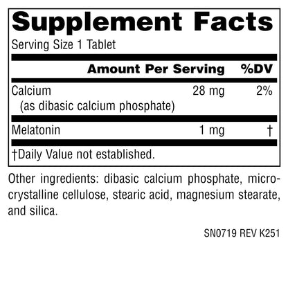 Source Naturals Melatonin 1 mg – 100 Tabletten – Schlafunterstützung*