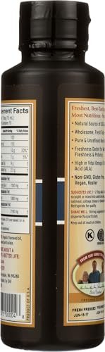Barlean's Bioaktives Leinsamenöl mit Lignanen und Omega 3 – Kaltgepresst, Vegan & Glutenfrei, 237 ml