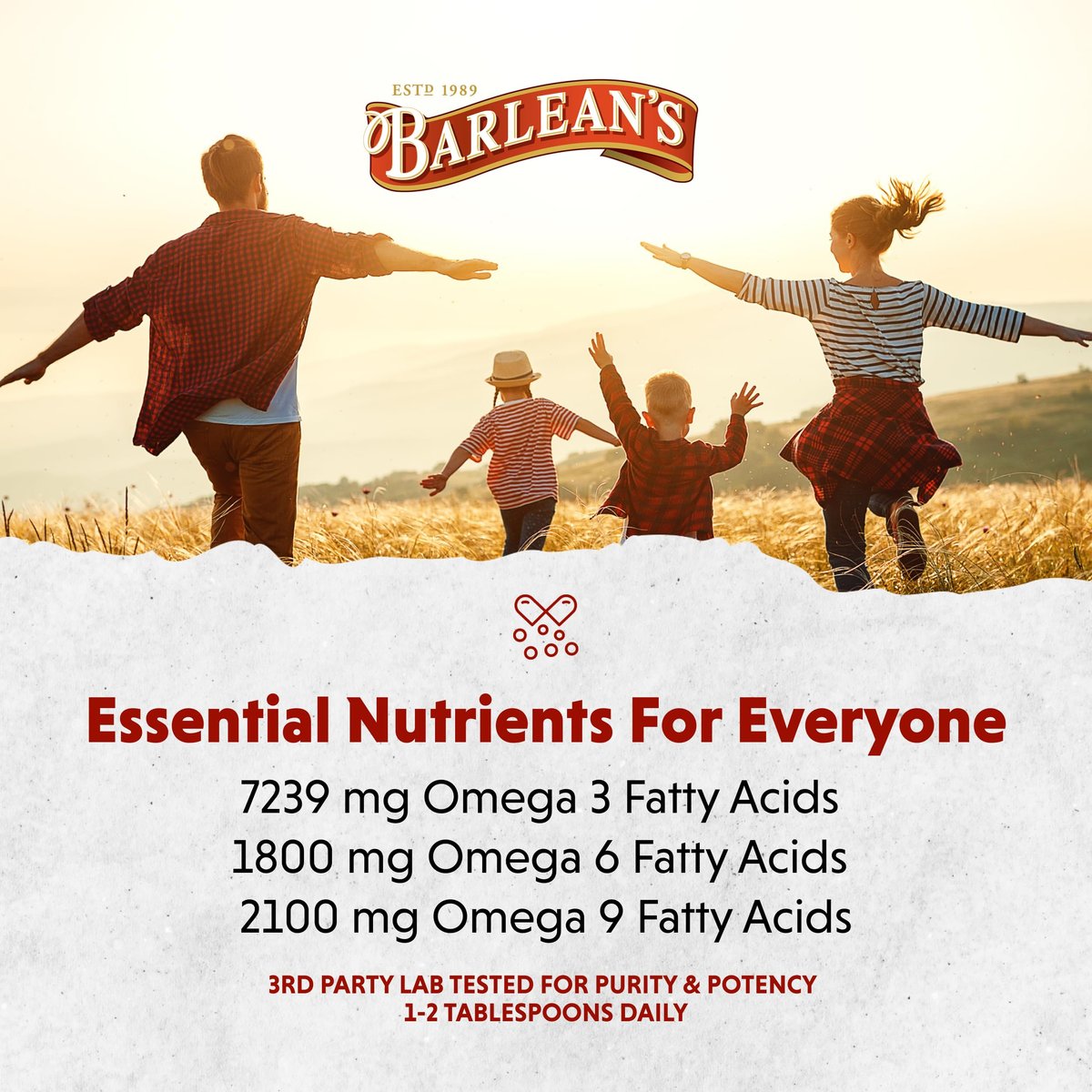 Barlean's Bioaktives Leinsamenöl mit Lignanen und Omega 3 – Kaltgepresst, Vegan & Glutenfrei, 237 ml