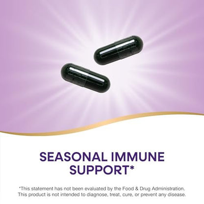 Nature's Way Spirulina Mikroalge – Saisonale Immununterstützung, Quelle für Vitamin A (Beta-Carotin), 760 mg pro Portion, 100 vegane Kapseln