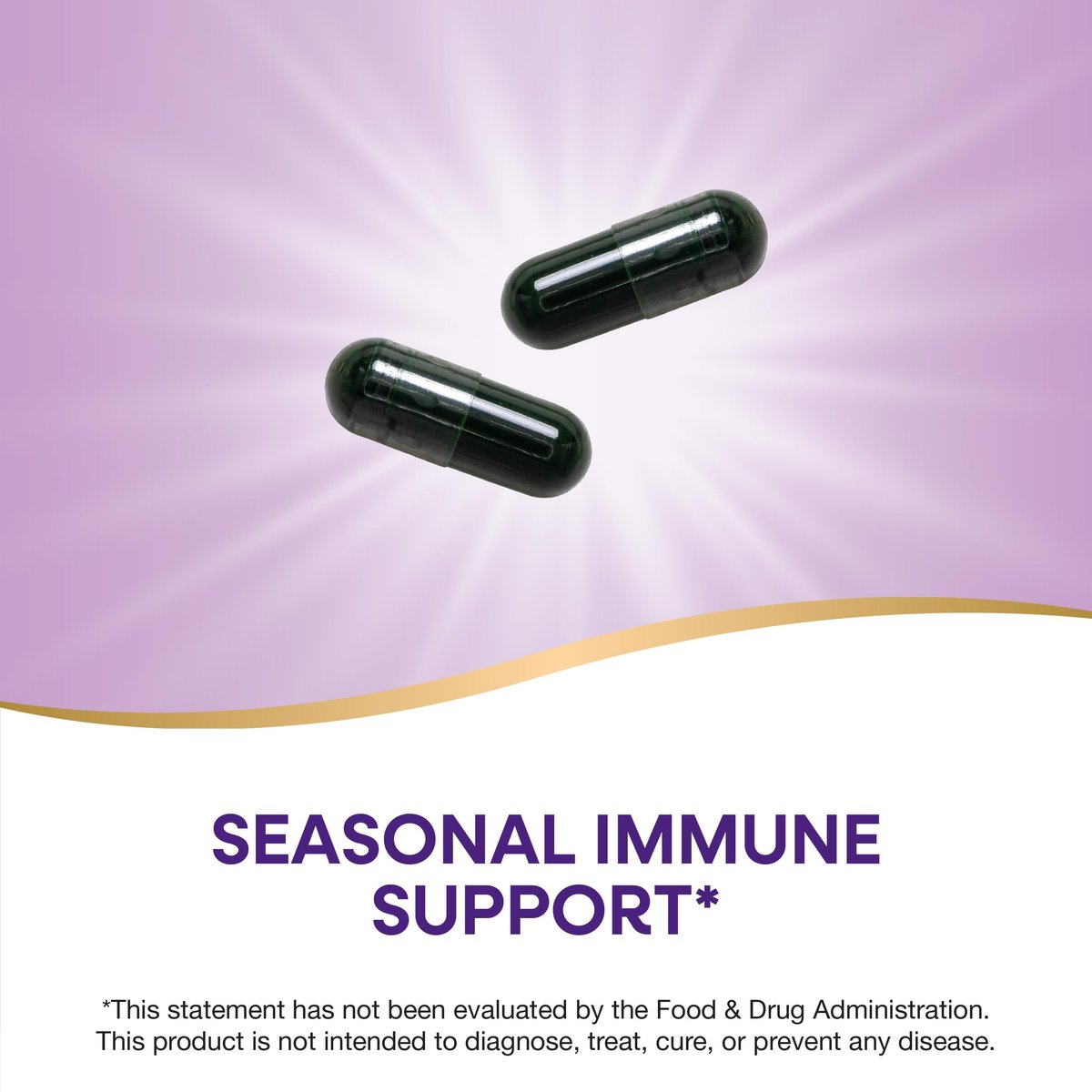 Nature's Way Spirulina Mikroalge – Saisonale Immununterstützung, Quelle für Vitamin A (Beta-Carotin), 760 mg pro Portion, 100 vegane Kapseln