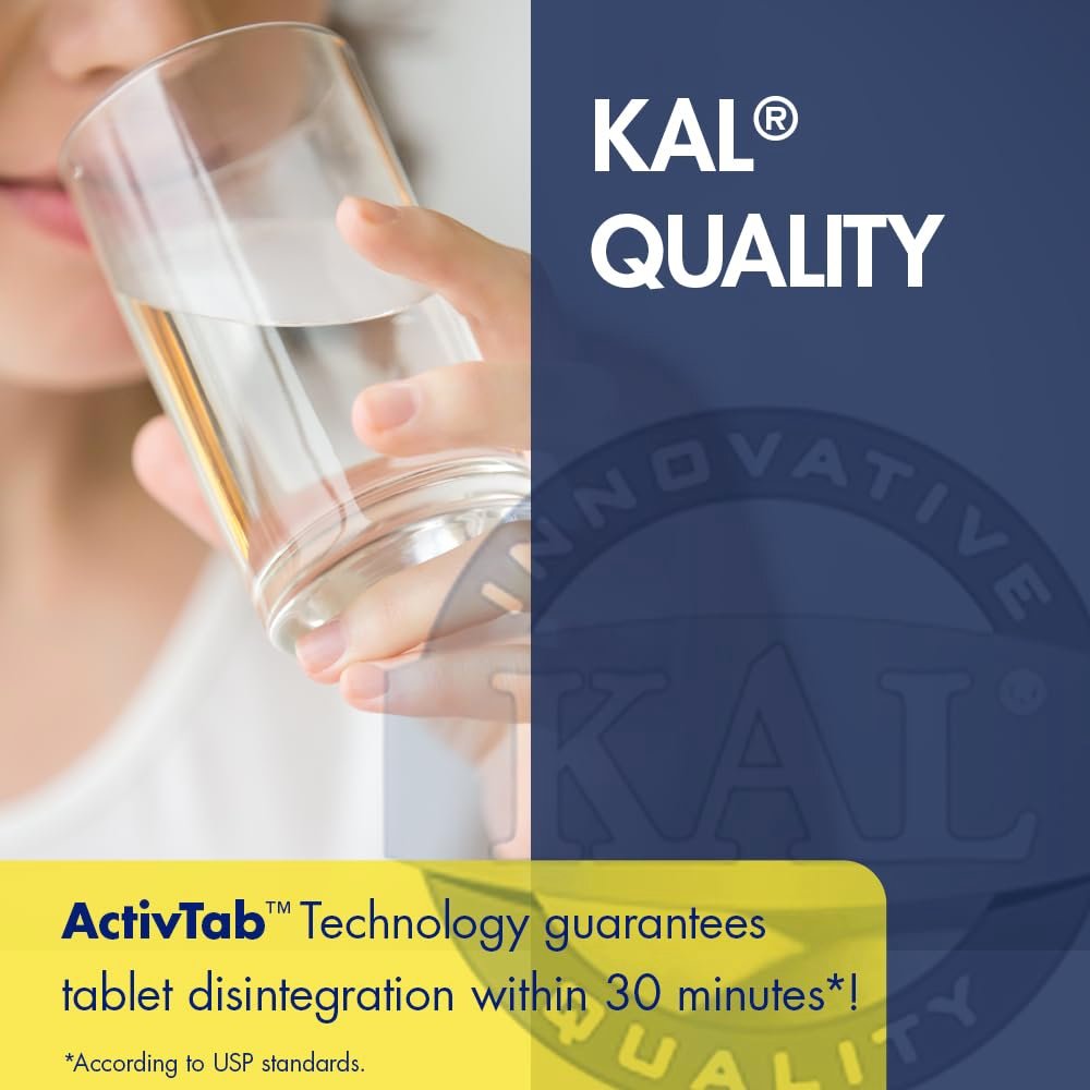 KAL DHEA 5 mg Tabletten – DHEA 5 mg Supplement für Frauen & Männer, 99,5 % rein, natürliche tägliche Unterstützung, vegetarisch – 60 Tabletten