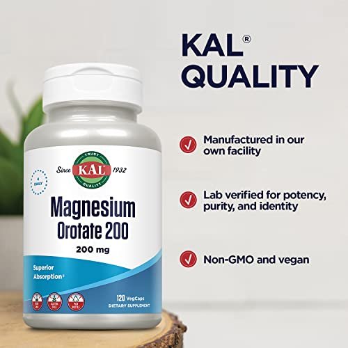 KAL Magnesium Orotat Tabletten, 60 Stück – Hochbioverfügbares Magnesiumpräparat