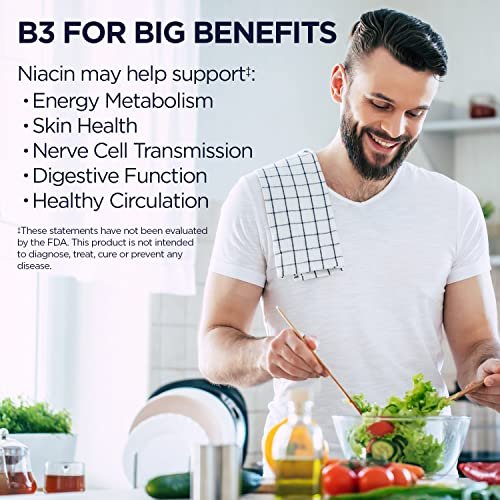 KAL 50 mg Niacin Tabletten, 200 Stück – Vitamin B3 zur Unterstützung des Energiestoffwechsels