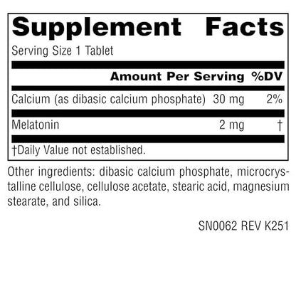 Source Naturals Melatonin 2 mg – 60 zeitverzögerte Tabletten zur Förderung des Schlafs*