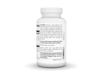 Source Naturals Ultra-Mag, 5-in-1 – Bioverfügbares Magnesium für Muskeln & Nerven* – 120 vegane Tabletten