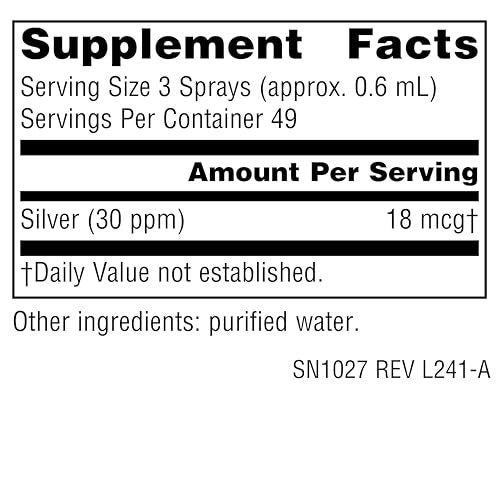 Source Naturals Wellness Kolloidales Silber 30 PPM – 1 Fl. oz. Sprühflasche