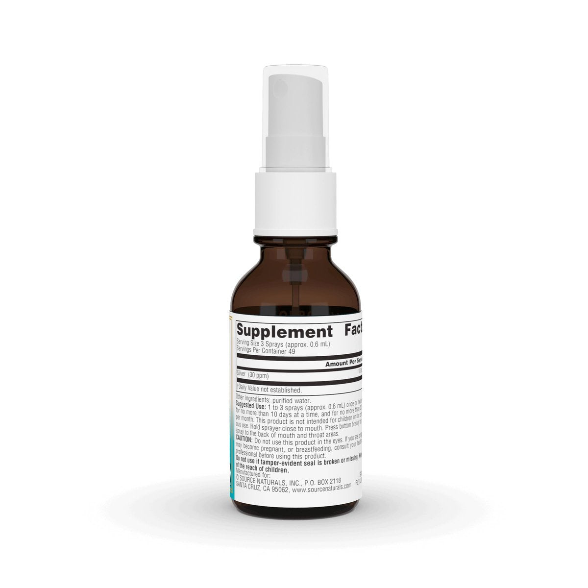 Source Naturals Wellness Kolloidales Silber 30 PPM – 1 Fl. oz. Sprühflasche