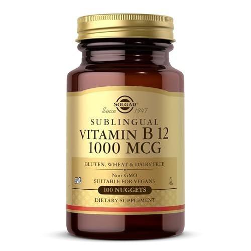 Solgar Vitamin B12 1000 mcg, 100 Nuggets – Energie, Nervensystem & Herz-Kreislauf – Nicht-GMO, Glutenfrei, Koscher