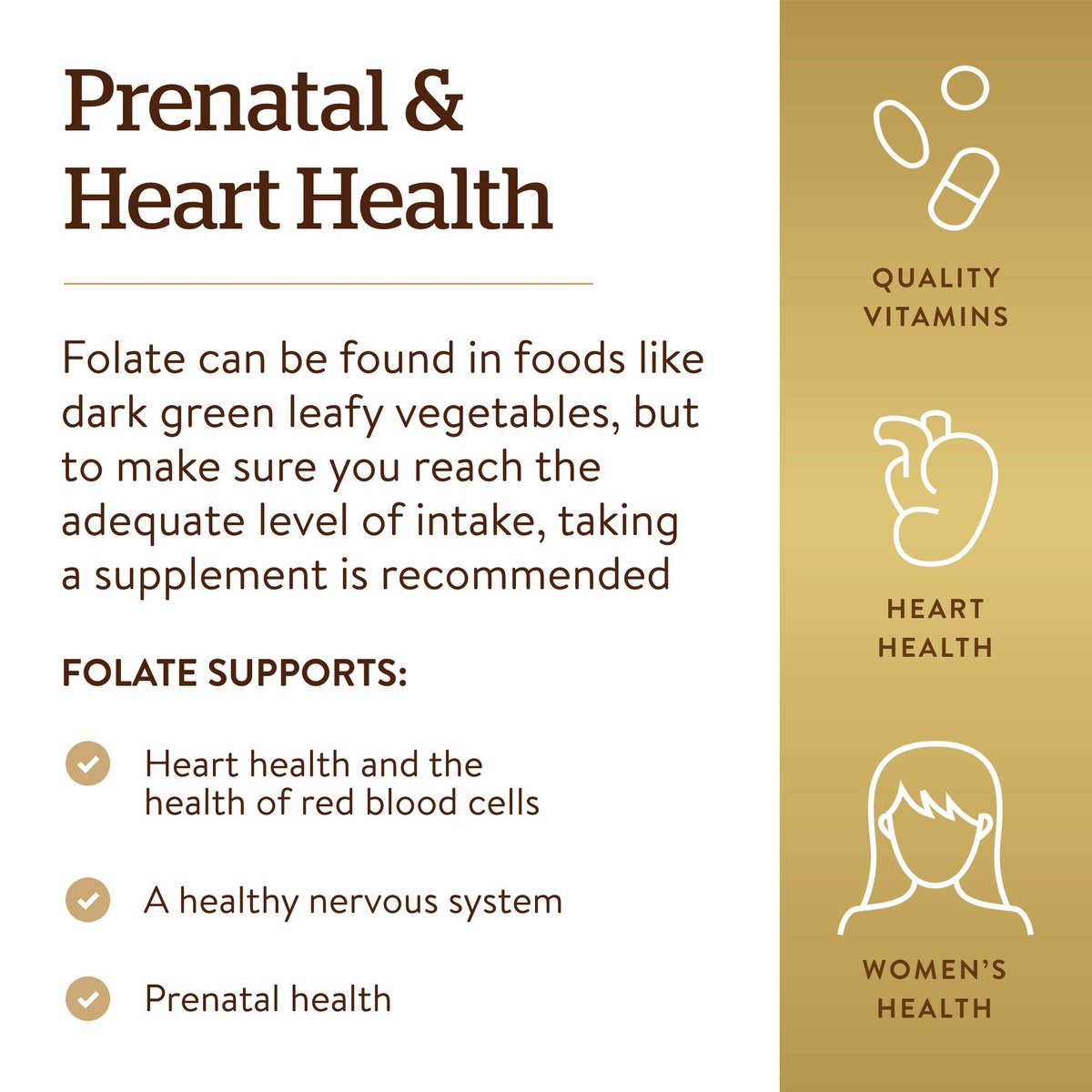 Solgar Folat 1.333 µg Nahrungsfolat-Äquivalent (800 µg Folsäure), 250 Tabletten - Herzgesundheit, Gesundes Nervensystem, Schwangerschaftsvorsorge - Nicht-GMO, Vegan, Glutenfrei, Laktosefrei - 250 Portionen