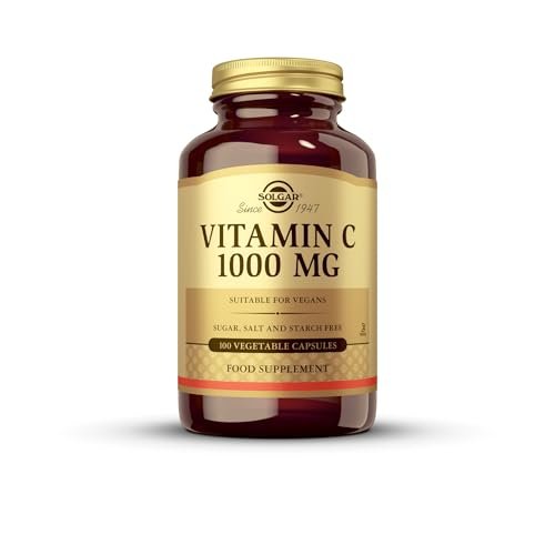 Solgar Vitamin C 1000 mg – 100 vegane Kapseln – Antioxidans & Immununterstützung – für allgemeines Wohlbefinden, gesunde Haut & Gelenke – mit Bioflavonoiden – Non-GMO, glutenfrei, koscher – 100 Portionen