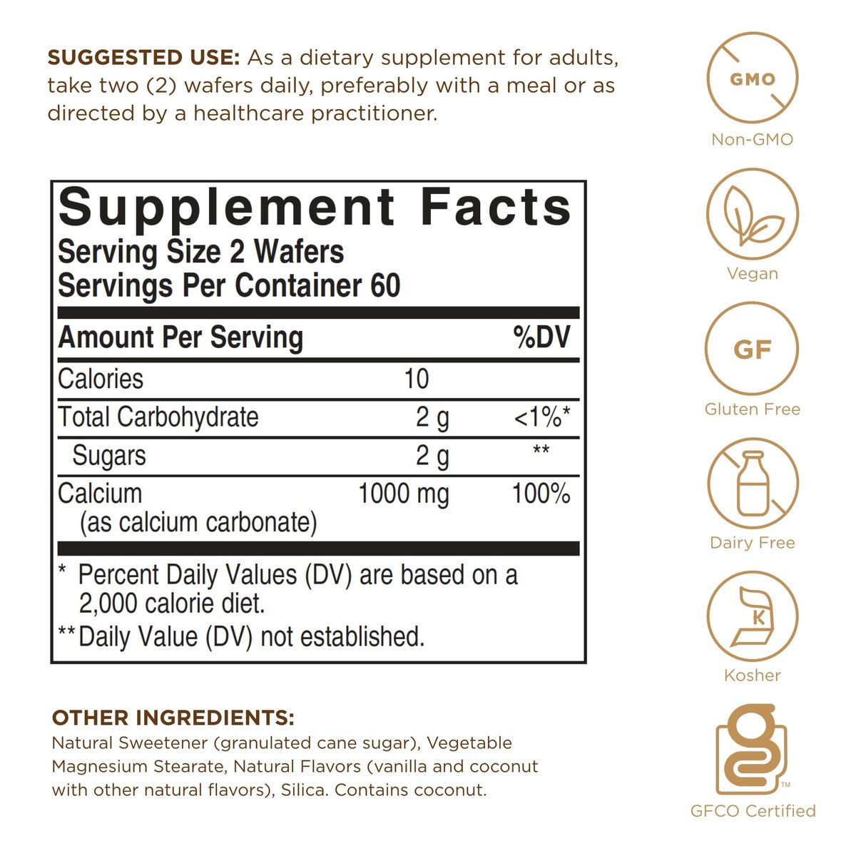 Solgar Kautabletten Calcium 500 mg – 120 Stück – Unterstützt die Gesundheit des Bewegungsapparats – Nicht-GMO, vegan, gluten-, weizen- und milchfrei, koscher – 60 Portionen