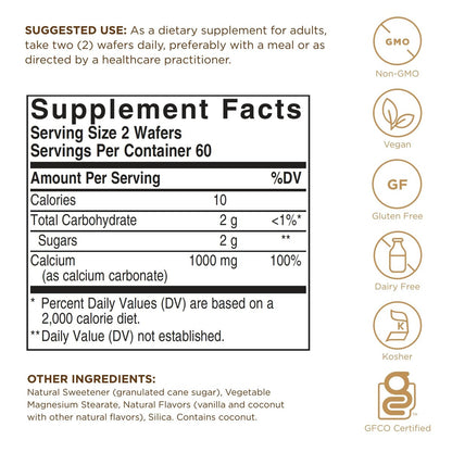 Solgar Kautabletten Calcium 500 mg – 120 Stück – Unterstützt die Gesundheit des Bewegungsapparats – Nicht-GMO, vegan, gluten-, weizen- und milchfrei, koscher – 60 Portionen