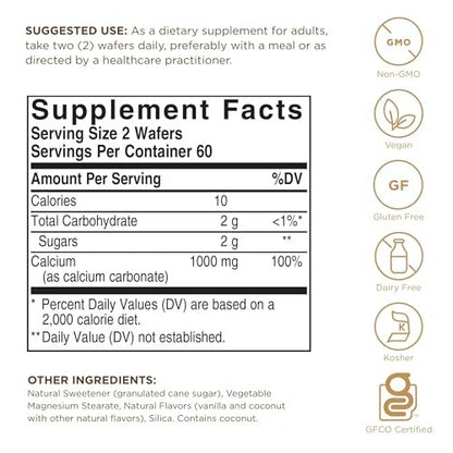 Solgar Kautabletten Calcium 500 mg – 120 Stück – Unterstützt die Gesundheit des Bewegungsapparats – Nicht-GMO, vegan, gluten-, weizen- und milchfrei, koscher – 60 Portionen