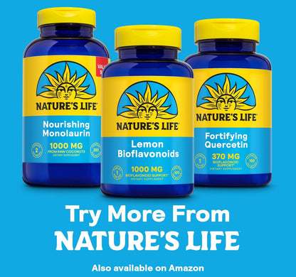 Nature's Life Zitrus-Bioflavonoide 1000 mg – Nahrungsergänzung mit Hesperidin und Rutin für Antioxidans- und Zellunterstützung, Vitamin-C-Absorption – 60-Tage-Garantie, 100 Portionen, 100 Tabletten